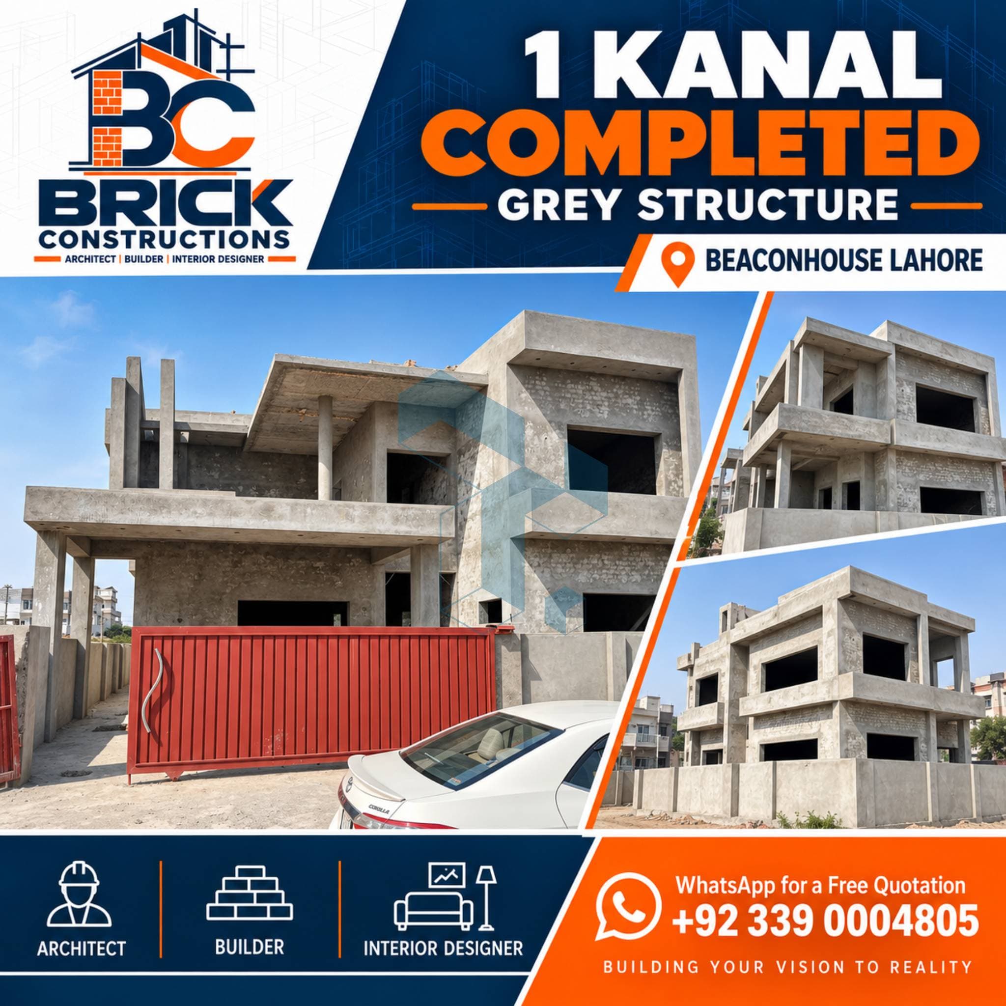 1 Kanal grey structure Completed in Beacon House
