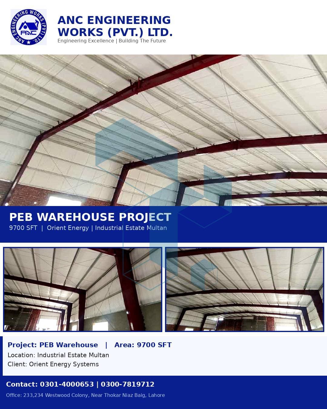 Pre-engineered Building , Warehouse , Orient Energy Multan