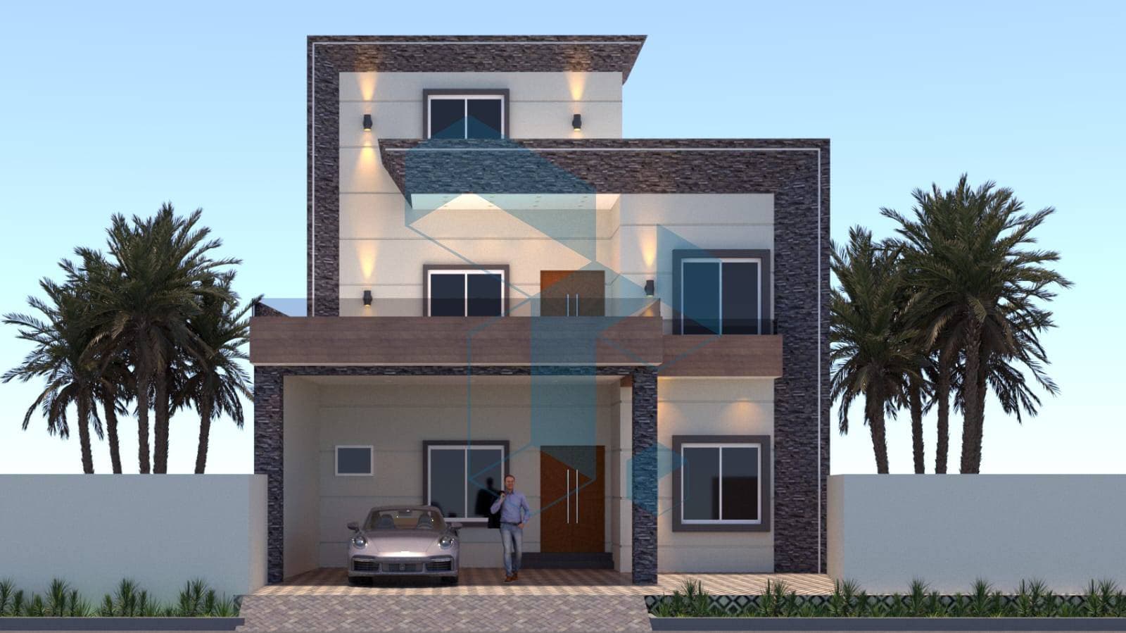 8 Marla house Gray structure