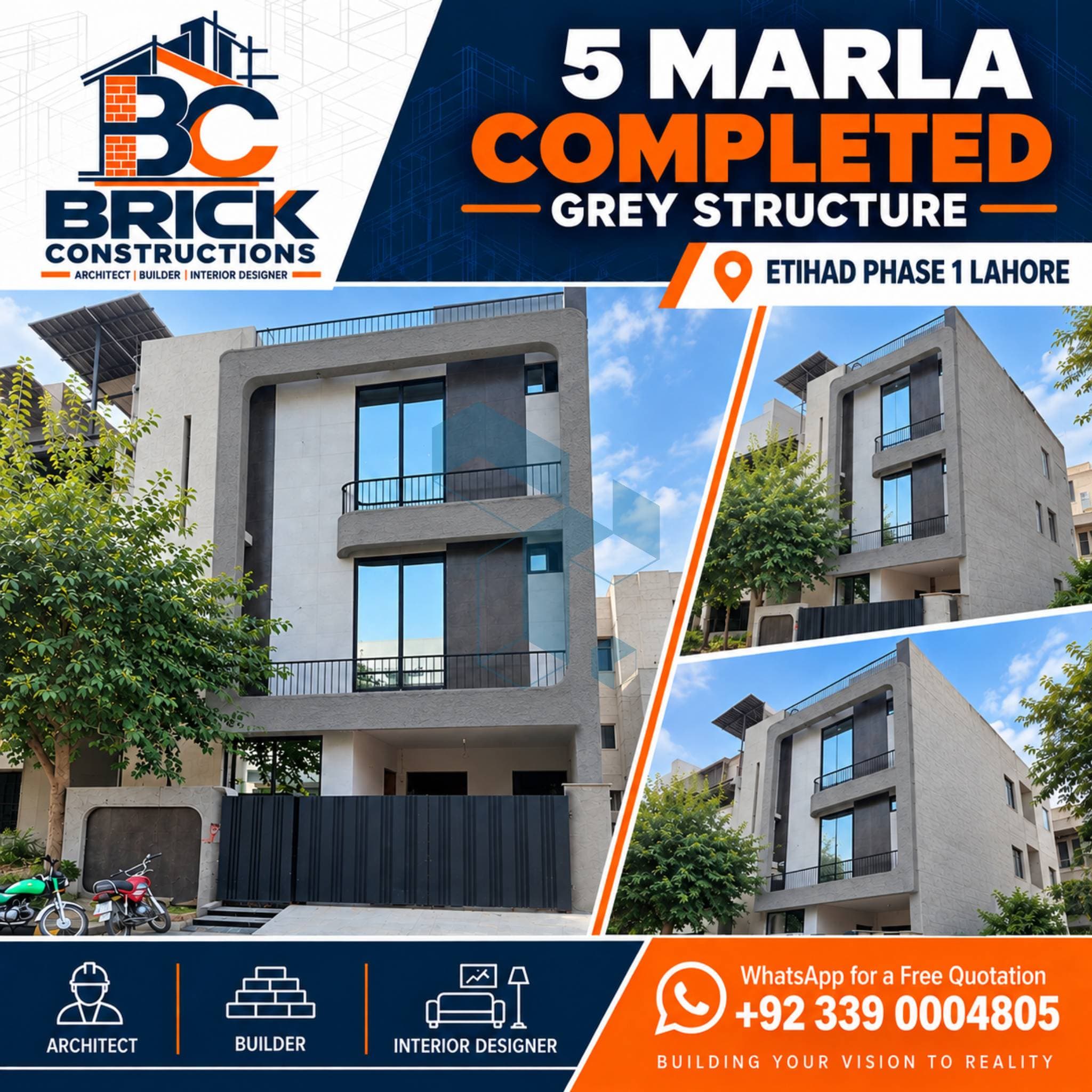 5 marla triple storey Etihad Town Lahore